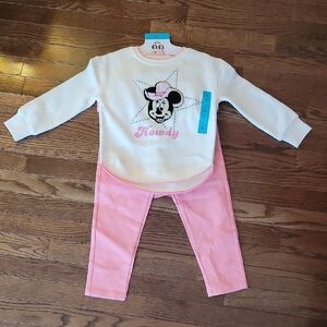 Disney Minnie Mouse Pink and White Outfit